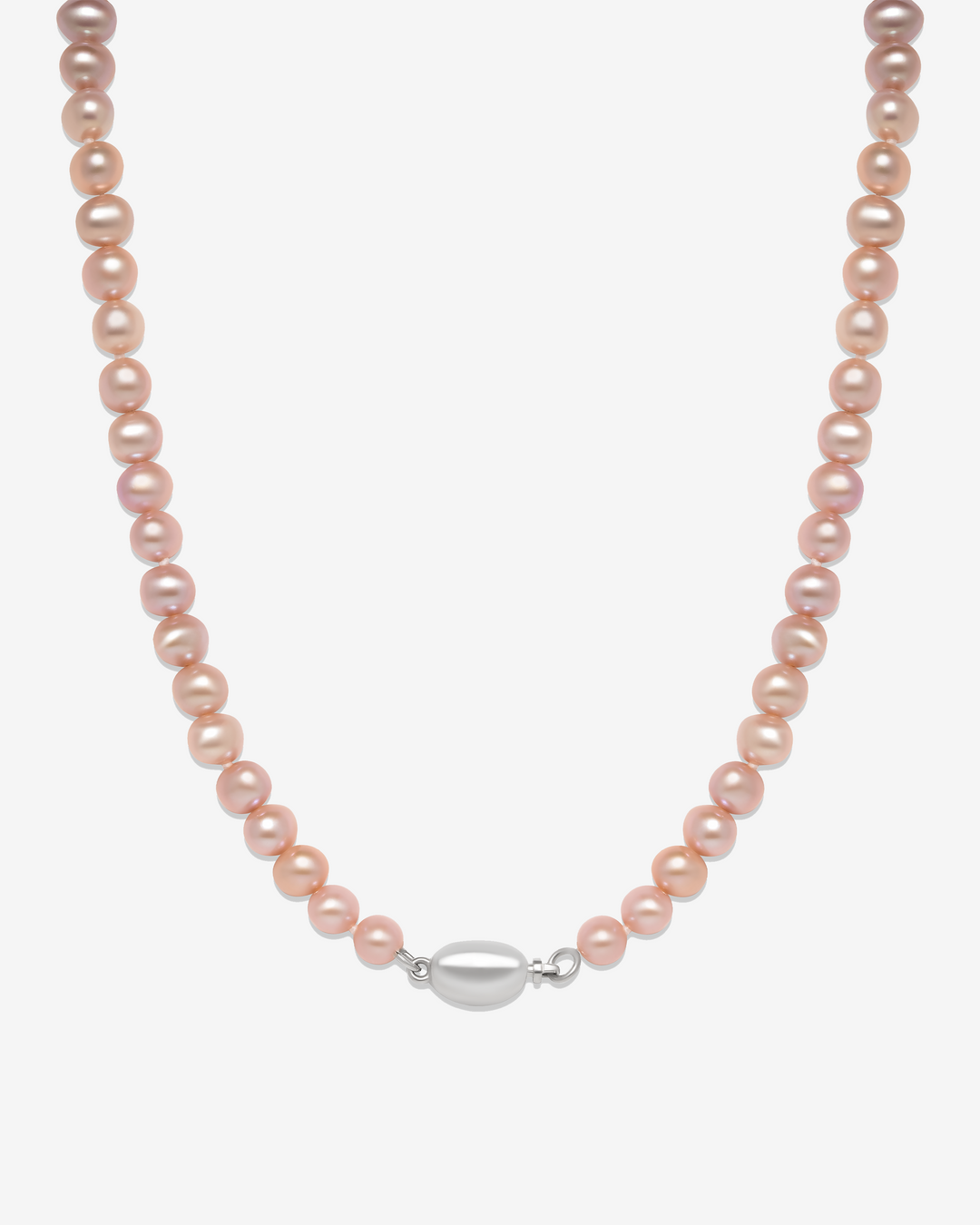 Shell Charm Peach Pearl Necklace