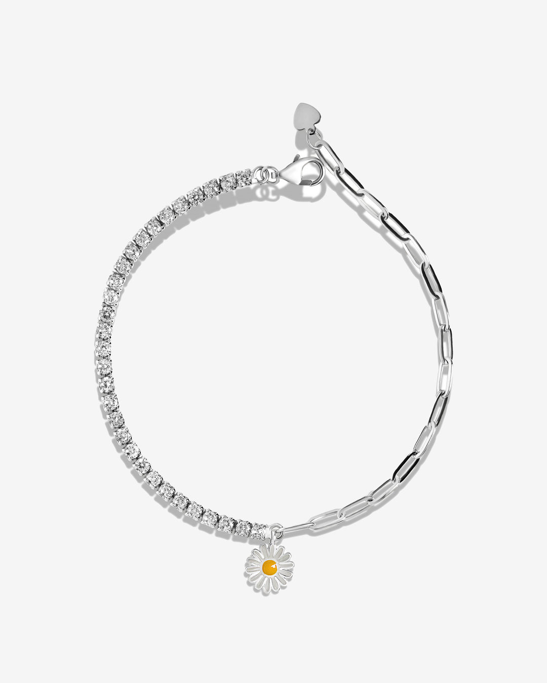 Daisy Flower Tennis Shackles Bracelet