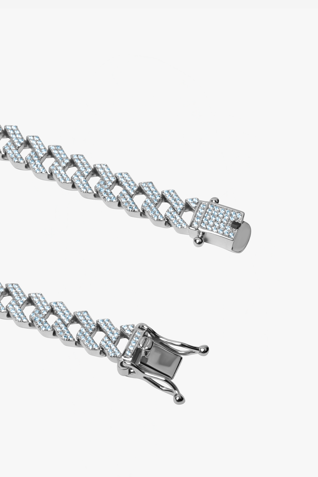 Iced Slanted Cuban Bracelet