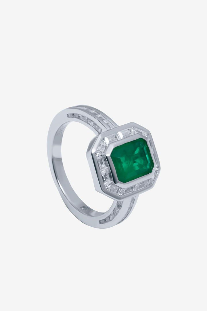 Ice Wall Green Gem Ring