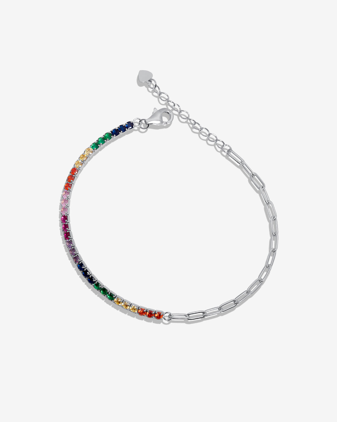 Rainbow Tennis Shackles Bracelet