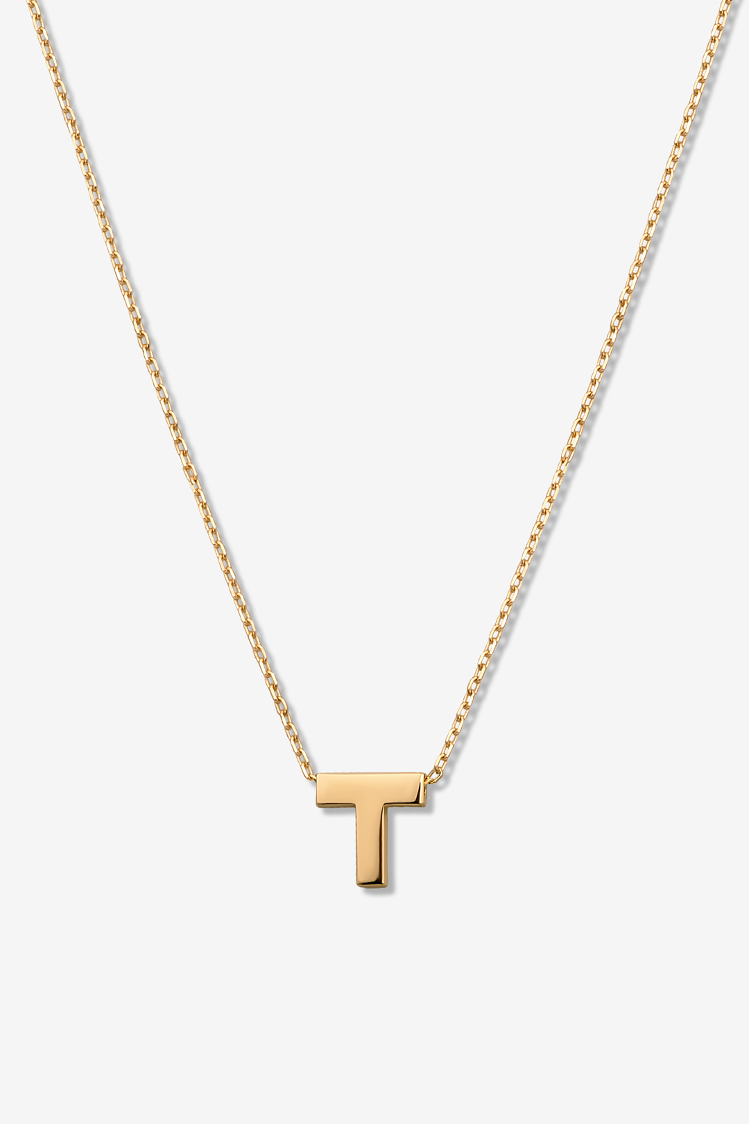 'T' Alphabet Letter Estel 14k Necklace