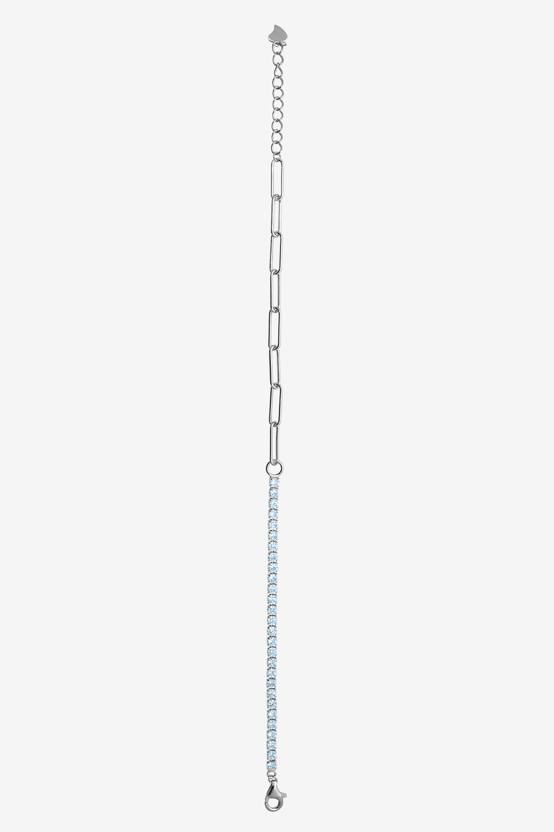 White Zirconia Tennis Shackles Bracelet