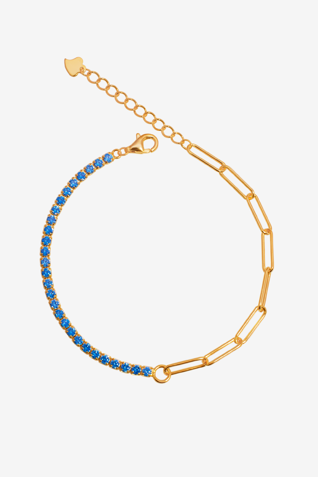 Turquoise Tennis Shackles Bracelet - 18K Plated