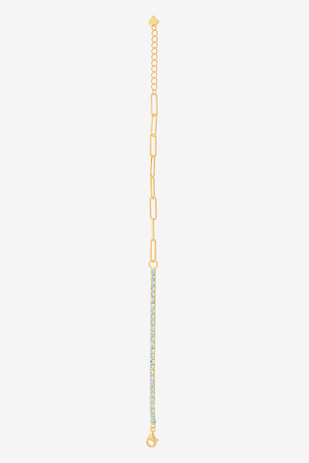 White Zirconia Tennis Shackles Bracelet - 18K Plated