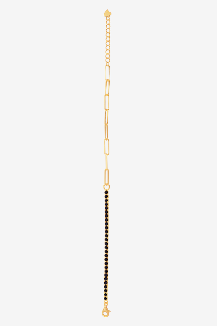 Black Onyx Tennis Shackles Bracelet
