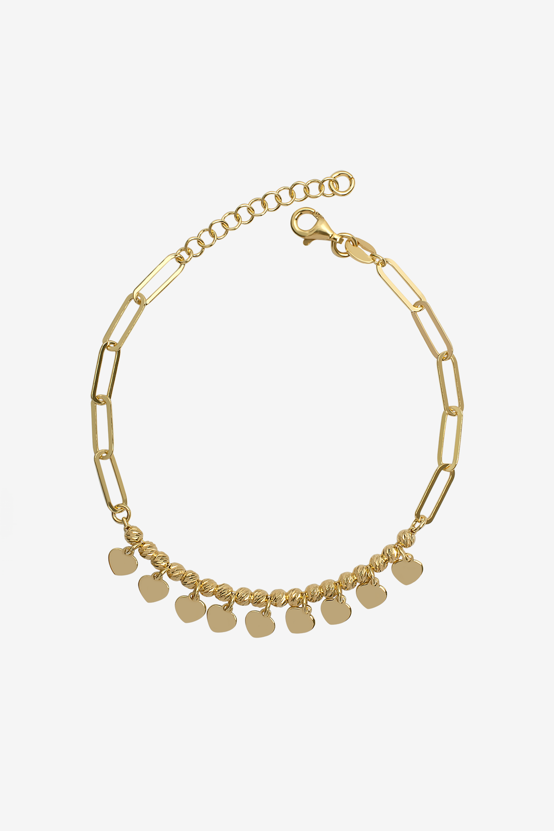 Heart Charm Shimmer & Shackles Bracelet
