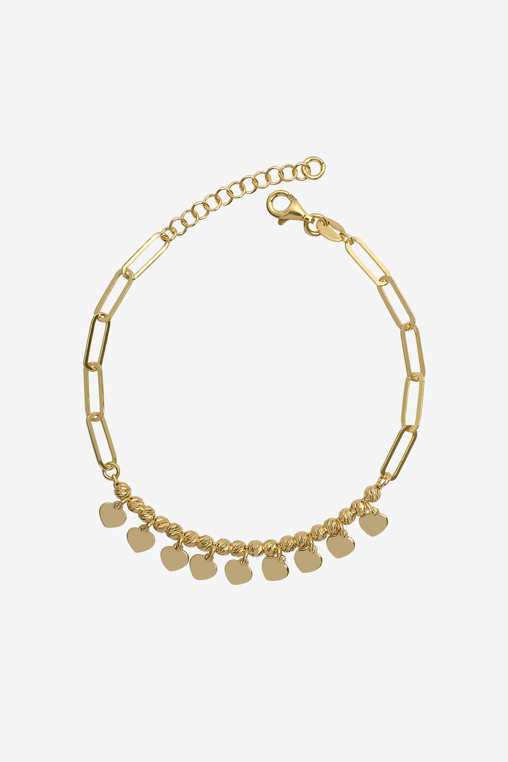 Heart Charm Shimmer & Shackles Bracelet