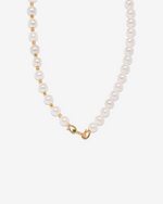 Clip Half-Round Pearl Necklace