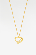 Heart Of Infinity 18k Gold Plated Necklace