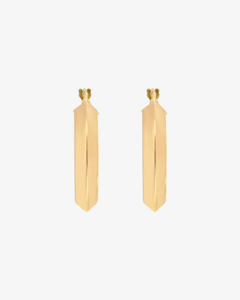 Small Thick 18k Gold Plated Roche Hoops