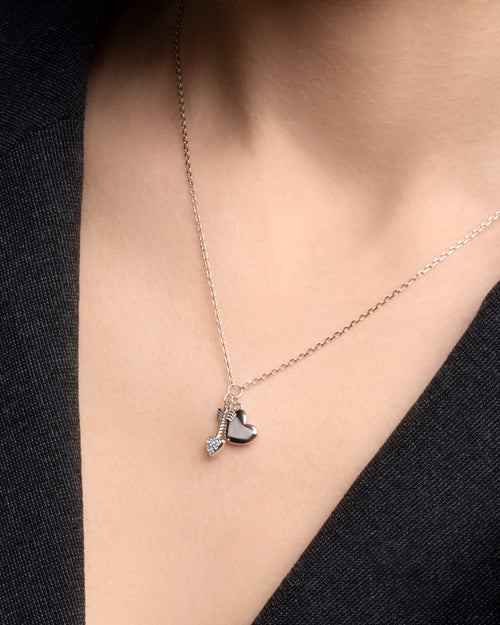 Heart & Cupids Arrow Necklace