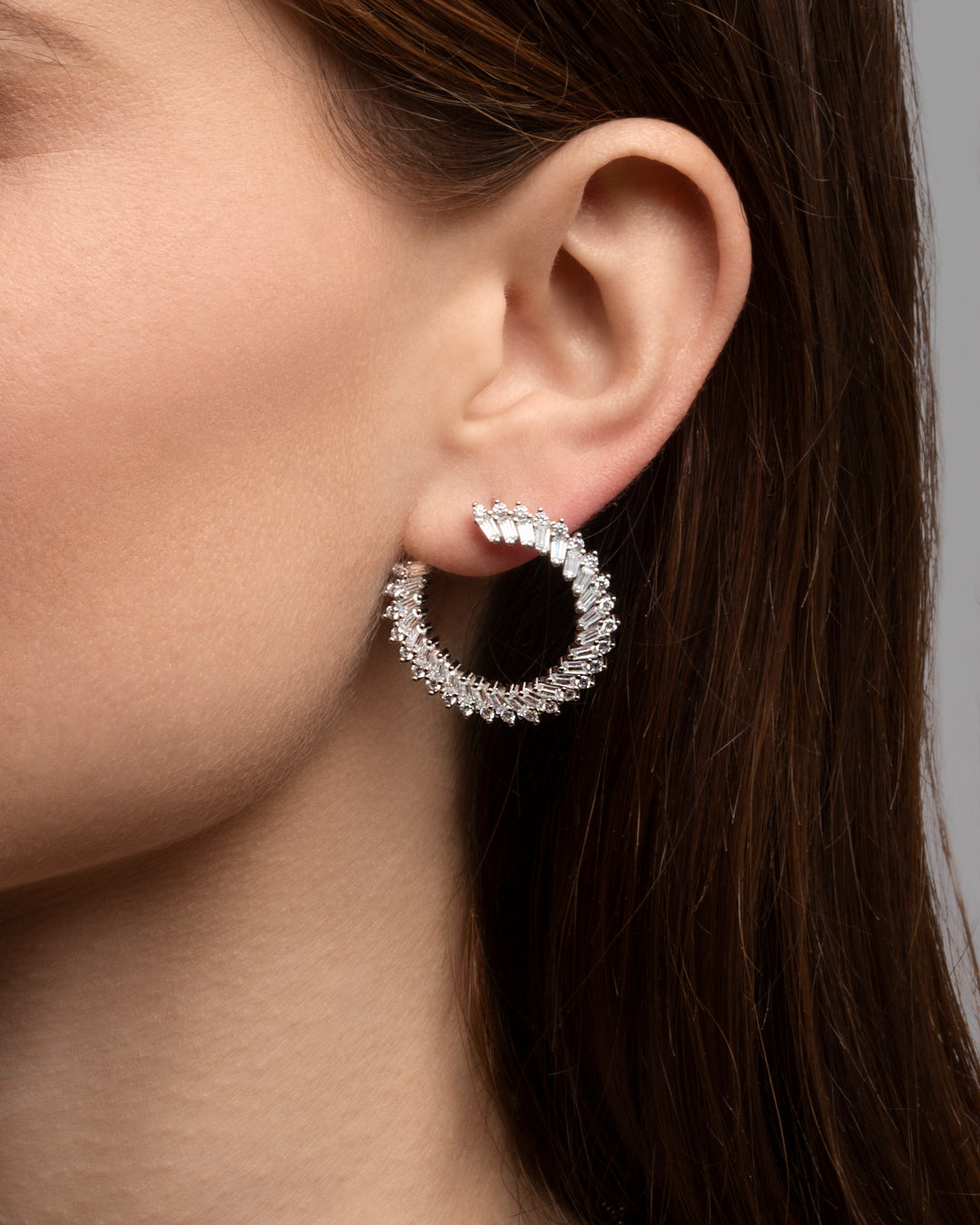 Frozen Icicle Hoop Earrings