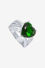 Big Gem Heart Dazzle Ring (Green Edition)
