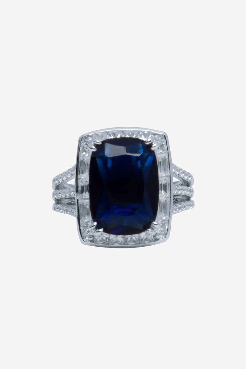 Royal Cut Sapphire Blue Ice Ring