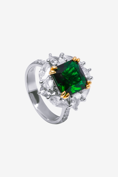 Royal Crown Emerald Frozen Ring