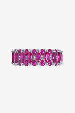 Magenta Shattered Crystal Bling Ring
