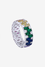 Rainbow Baguette Bling Ring