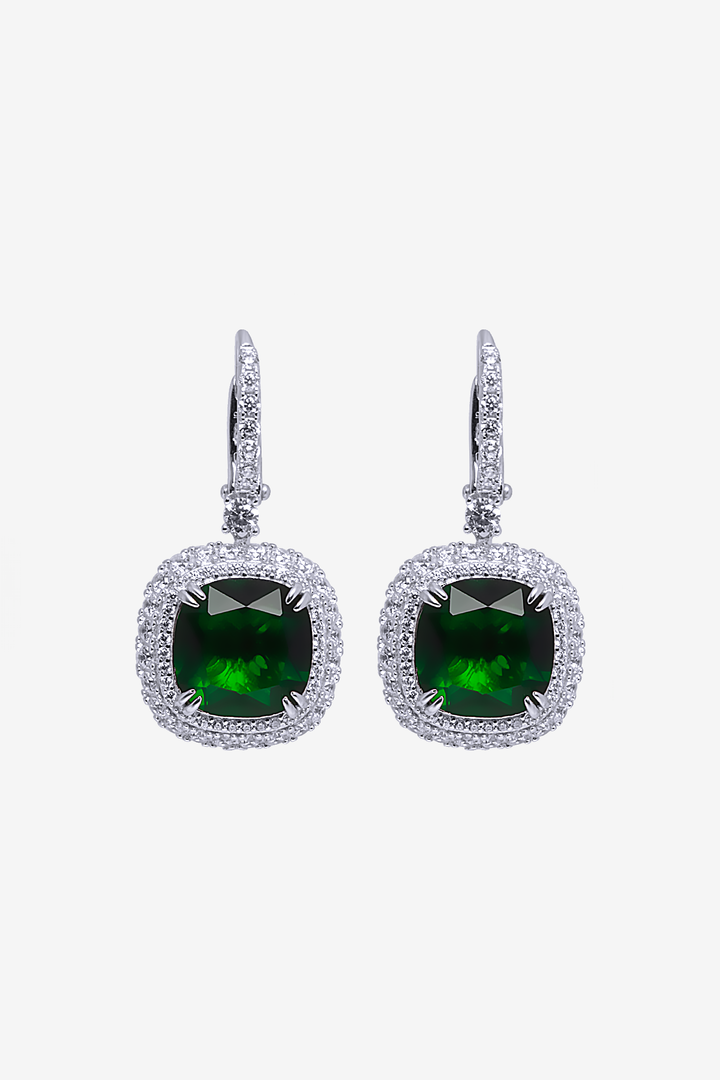 Emerald Green Ice Earrings