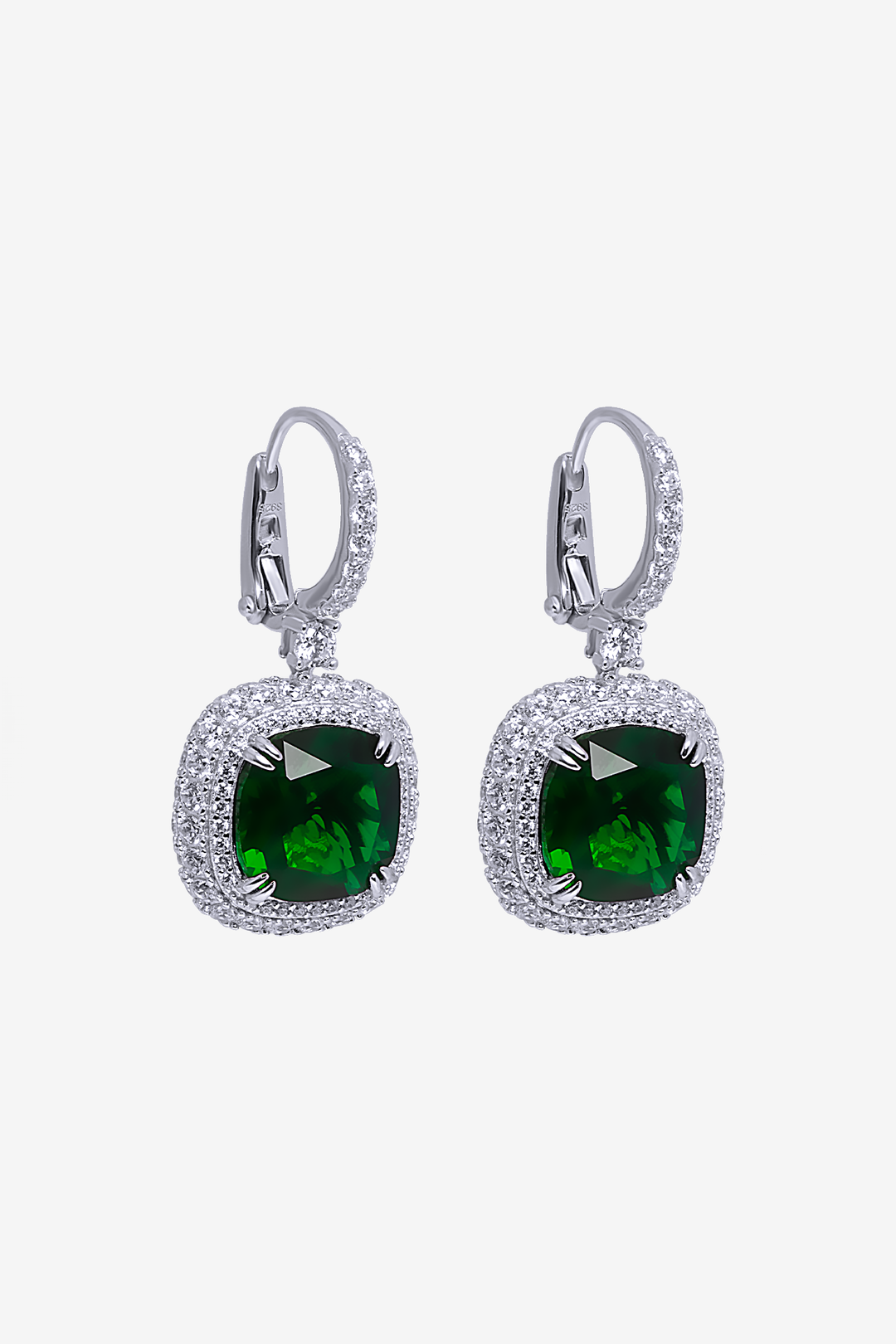 Emerald Green Ice Earrings