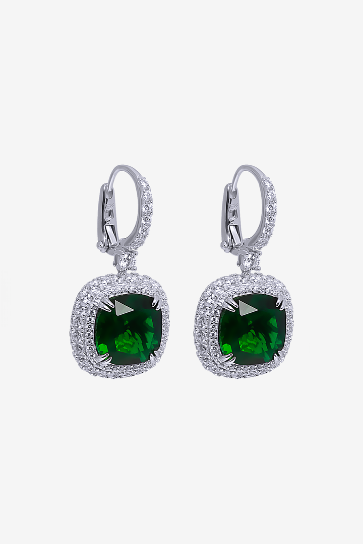 Emerald Green Ice Earrings