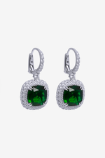 Emerald Green Ice Earrings