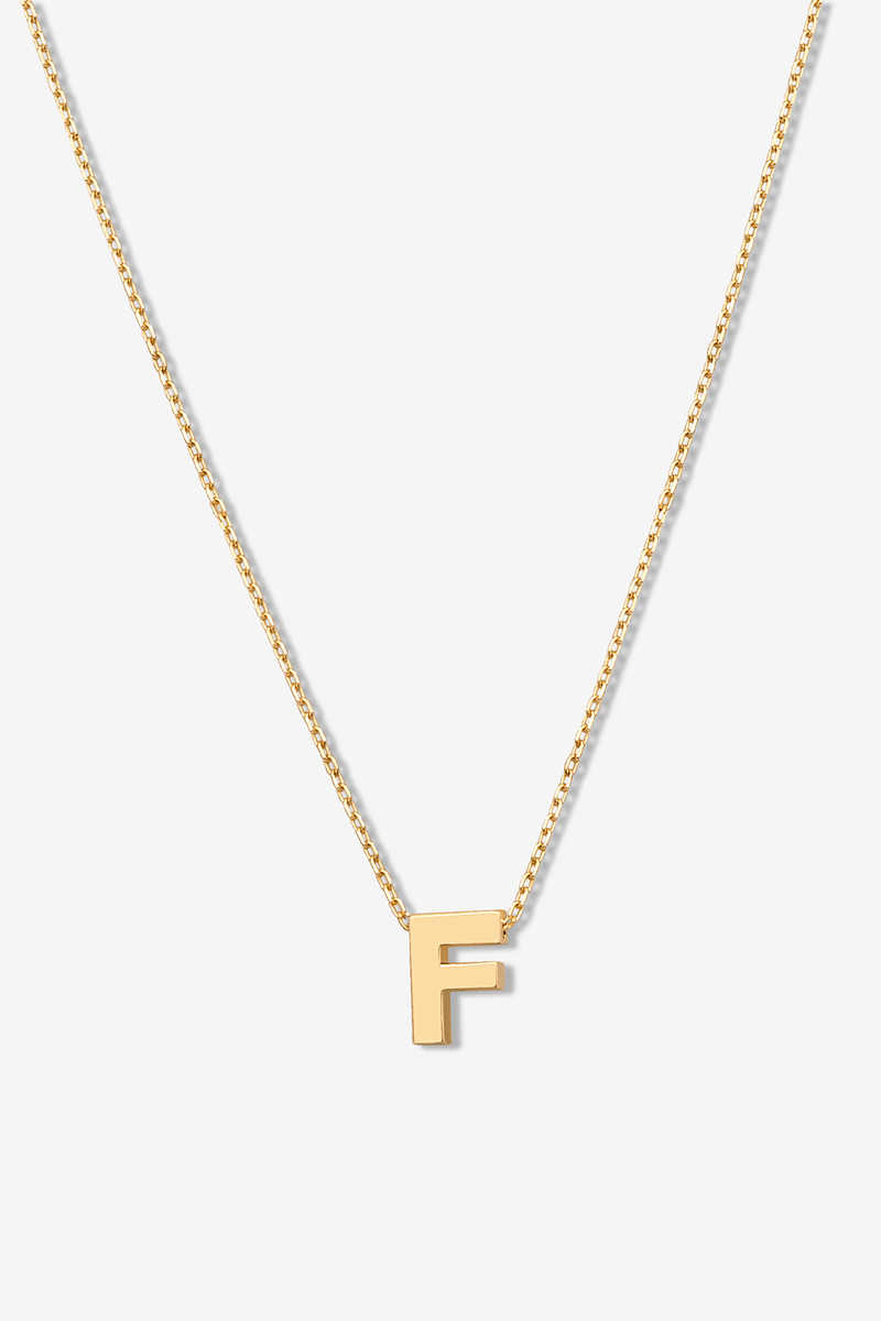 'F' Alphabet Letter Estel 14k Necklace