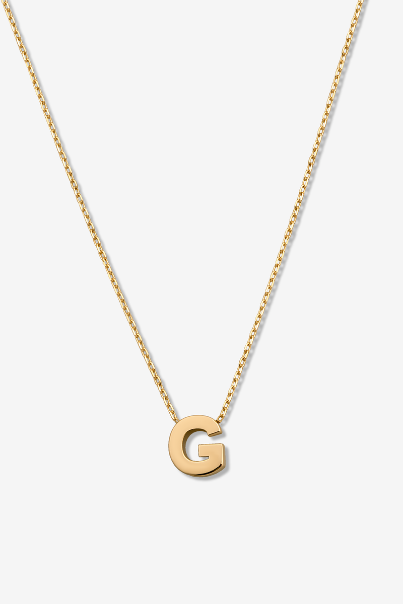'G' Alphabet Letter Estel 14k Necklace