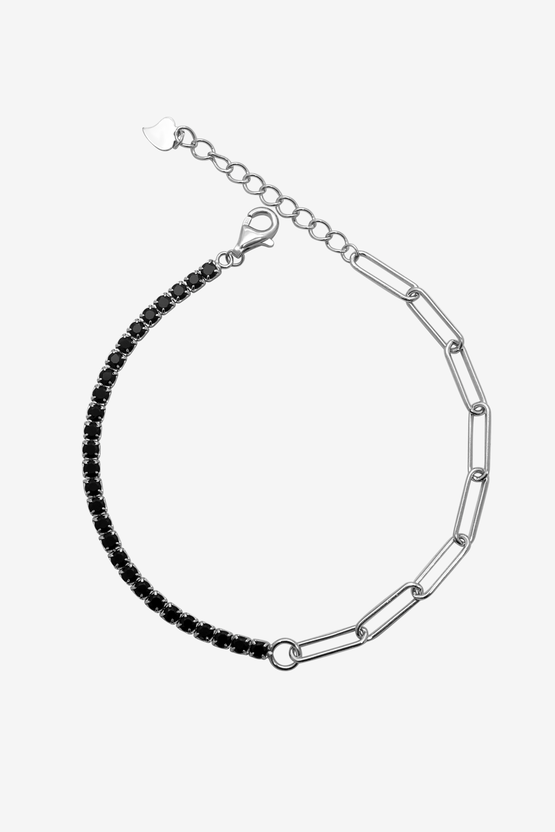 Black Tennis Shackle Bracelet