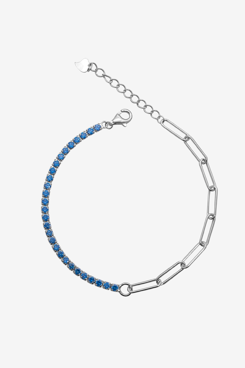 Turquoise Blue Tennis Shackle Bracelet