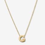 'G' Alphabet Letter Estel 14k Necklace